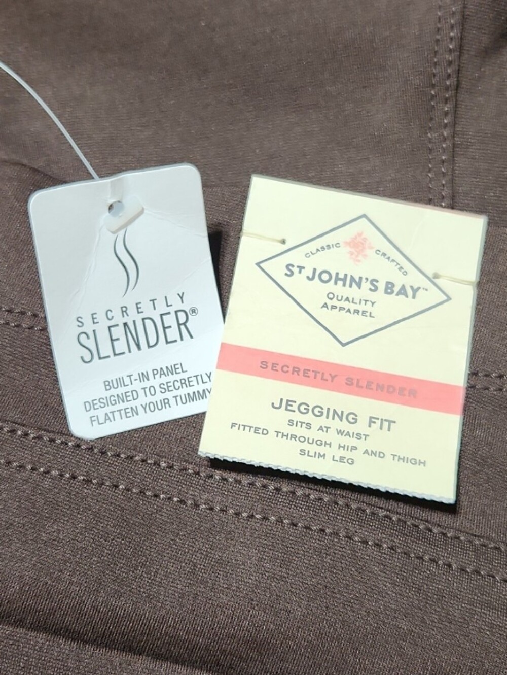 St John's Bay Brown Secretly Slender Jegging Fit Slim Leg XL - Picture 8 of 11